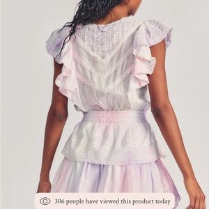 LoveShackFancy Gwen multi tie dye dress- new with tags